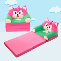 Canapé pliant pour enfants, petit tabouret confortable en éponge, siège bébé dessin animé, rembourrage en coton PP, canapé en peluche Husky en gros