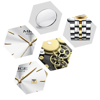 Reloj de Hombre de Acero Inoxidable de 40 mm, Estilo Simple y Moderno, Movimiento Miyota, Minimalista, de Cuarzo, para Negocios, Venta al por Mayor