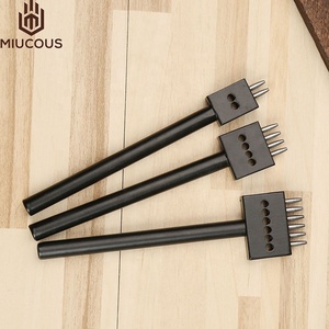 3 Cái/bộ 4Mm Pitch 2/4/6 Prong Leathercraft Công Cụ Đục Lỗ Khoảng Cách Thủ Công Vòng Hàng Lỗ Công Cụ Đục Lỗ - Product Image 2