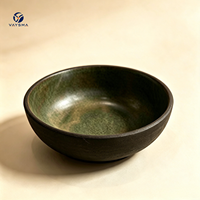 Bol à soupe VAYSMA de haute qualité en céramique vert émeraude de style américain, résistant à la chaleur et compatible lave-vaisselle
