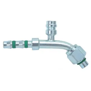 Conector de tubo WELL-IN para ar condicionado de carro, conector de tubo de aço ângulo 45 tamanho 12 tipo fêmea, Oring