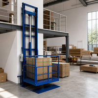 Plateforme élévatrice de marchandises à rail hydraulique pour entrepôt, usine, chargement de marchandises industrielles, mezzanine, plateforme sur mesure