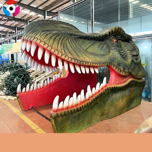 Casa con cabeza de dinosaurio, entrada grande de dinosaurio, parque temático de dinosaurios, Mosasaur robótico para tomar fotos - Product Image 1