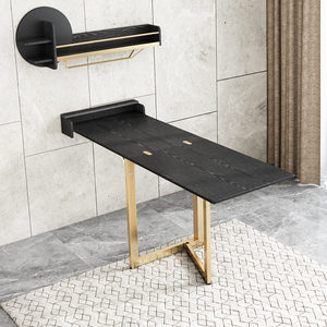 Meubles d'appartement Noir Support mural Pliant Mini Flat Design Luxe <span class=keywords><strong>Table</strong></span> à manger moderne - Product Image 3