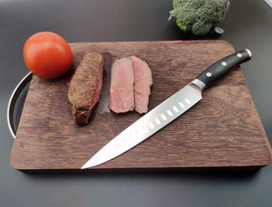 Juego de Cuchillo y Tenedor para Trinchar, 2 Piezas, Acero Inoxidable, Juego para Trinchar Carne para Barbacoa, con Caja de Regalo Premium, Mango Ergonómico Negro, OEM/ODM - Product Image 4