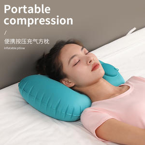 Almohada Inflable Portátil en Forma de U de 28x28x14cm, Cojín de Soporte para el Cuello para Viajes y Uso en Exteriores - Product Image 1