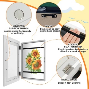 Nuova Cornice Magnetica per Bambini con Apertura Frontale per Cambiare Poster, <span class=keywords><strong>Foto</strong></span>, Disegni, Dipinti, Esposizione <span class=keywords><strong>di</strong></span> Opere d'Arte dei Bambini, Regalo - Product Image 3