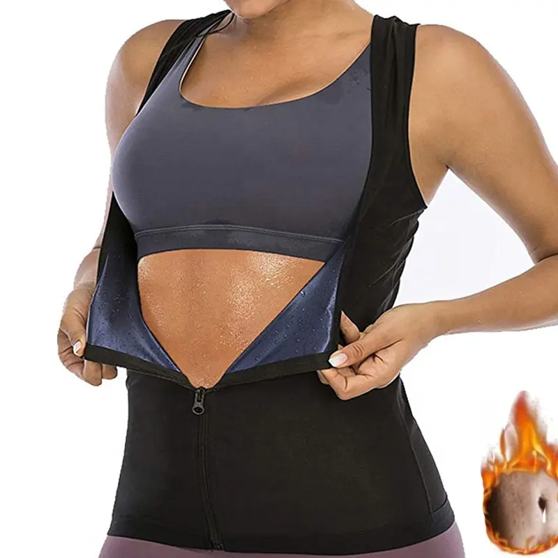 6308 Tummy Fat Burner Phụ Nữ Body Shaper Eo Huấn Luyện Viên Tắm Hơi Vest Giảm Cân Mồ Hôi Phù Hợp Với Mồ Hôi Tắm Hơi Vest