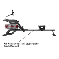 Máquina de Remo para Uso Doméstico Snode W200, Estructura Metálica Resistente, Pantalla LCD, 32 Niveles, Sistema Eléctrico, Unisex, para Ejercicio en Gimnasio