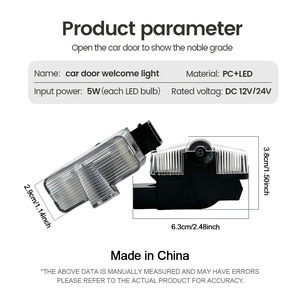 Luci di Benvenuto per <span class=keywords><strong>Koda</strong></span> Octavia, <span class=keywords><strong>Kodiaq</strong></span> e Karoq, Lampade di Proiezione sulla Porta Originali, Modello S5-124 DC12V - Product Image 2