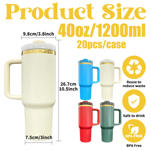 16 Paket Tumbler 40oz dari Gudang USA, Warna Hijau Tua dengan Lapisan Emas di Bagian Bawah, Dilengkapi Pegangan yang Dapat Dilepas untuk Pengukiran Laser - Product Image 6