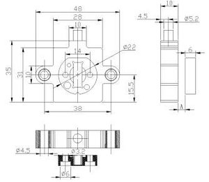 Anpassbarer Positions winkels ensor 360-Grad-Drehung für Baumaschinen krans tapler 5-32VDC 1,0% FS-Genauigkeit - Product Image 2