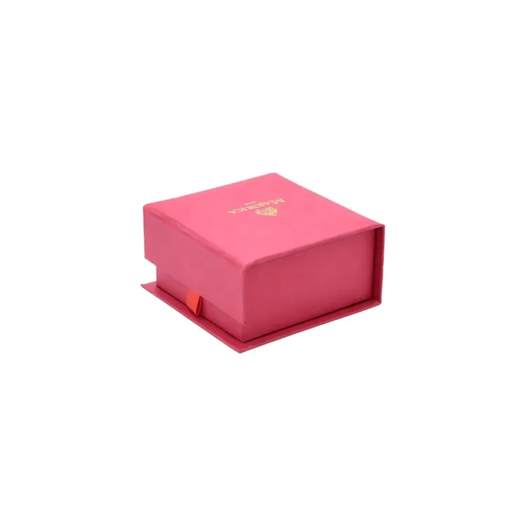 Kalung kotak hadiah kalung Valentine logo kustom kotak hadiah kalung memikat merah dengan kotak