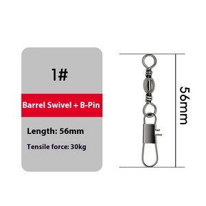 Nhà Máy Trực Tiếp Màu Đen Thép Không Gỉ Xoay Snap <span class=keywords><strong>Hook</strong></span> Interlock Câu Cá Thùng Xoay 46Kg Khả Năng Tải 3 Năm Bảo Hành - Product Image 3