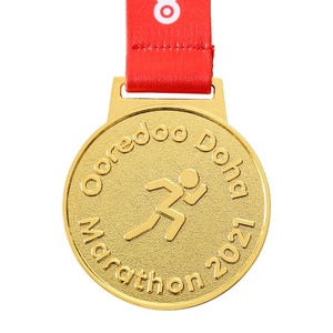 Medalla de Metal Dorada con Cordón para Medallas de Corredores de Media Maratón y Maratón - Product Image 2