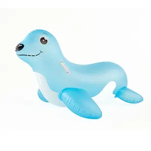 海狮模拟动物儿童水上趣味聚氯乙烯充气骑乘游泳池漂浮骑手游泳玩具