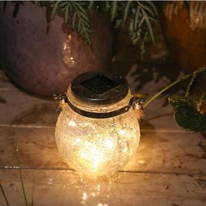 Luces colgantes de luciérnaga para decoración de jardín, guirnalda de luces LED con tapa de tarro de Mason Solar, con diseño de árbol, 20LED - Product Image 6