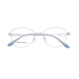 Monture de lunettes Danyang pour femme, style œil de chat, en alliage, avec verres en résine, monture complète, confortable, modèle 35034 - Product Image 2