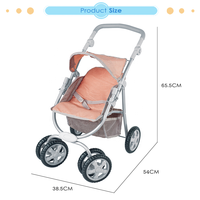 Starri-poussette en tissu pour poupée, buggy avec roues frontales pivotantes, poignée réglable et siège arrière, nouvelle collection 2022