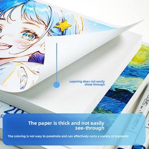 Carnet <span class=keywords><strong>de</strong></span> <span class=keywords><strong>dessin</strong></span> 8K A4 en carton épais blanc néerlandais pour étudiants et enfants, 30 feuilles, pour crayons et crayons <span class=keywords><strong>de</strong></span> couleur, rapide - Product Image 2