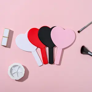 Korea Liefde Reizen Hand Spiegels Compact Pocket Zoete Meisje Enkele Side Make-Up Spiegel Met Logo Spiegel Cosmetische Make-Up