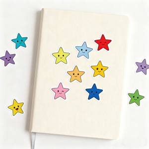 Stella colorata a cinque punte da 50 pezzi per adesivi a stella per scuola materna ed elementare-correzione e utilizzo della ricompensa - Product Image 2