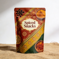 Emballage de sachets debout refermables colorés, finition mate personnalisée, résistant à l'humidité et aux odeurs, emballage de collations, sachets doypack