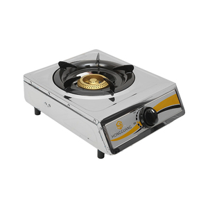 Cuisinière à gaz élégante noire à un seul brûleur |   Cuisinière portable au GPL en acier inoxydable |   Design élégant pour une utilisation domestique, en camping-car et en extérieur - Product Image 4