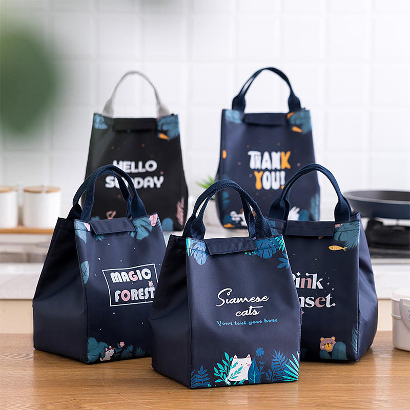 Новая Студенческая сумка для ланча с принтом, переносная сумка для ланча, уличная сумка для пикника 828
