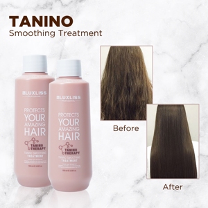 LUXLISS Keratin Brazilian Salon Russian Straightening Tannic Amino Acid Shine Smoothing <span class=keywords><strong>Tanino</strong></span> Hair Treatment Products for Women - Product Image 4