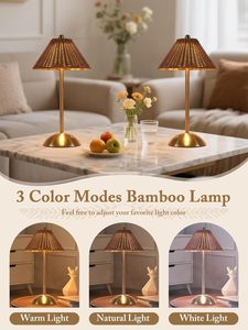 Retro Flower Shape LED Desk Lamp Type-C Rechargeable <b>Touch</b> Dimmable Metal Base European Style Bedroom Decorative Table Lamp - Product Image 5