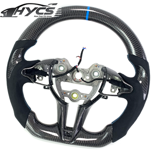 Volante Deportivo Personalizado de Fibra de Carbono y Cuero para Hyundai Veloster Turbo, Elantra <span class=keywords><strong>N</strong></span>, I30N, I20N 2019-2025 - Product Image 3
