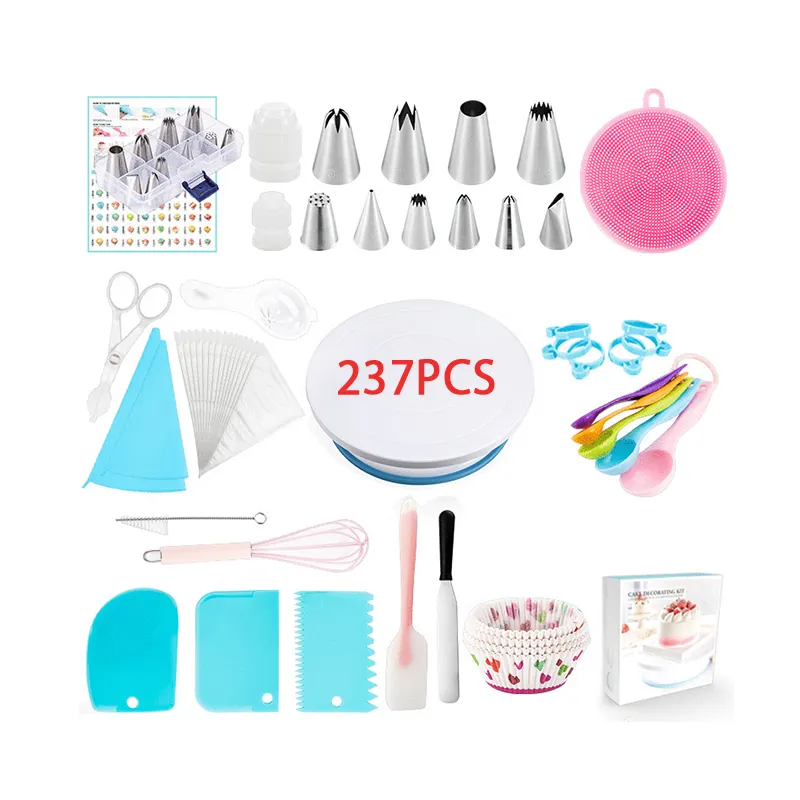 Supplier Wholesale 237 PCS Pastry Baking Tools Kits Cake Supplies Decorating Set for Beginners