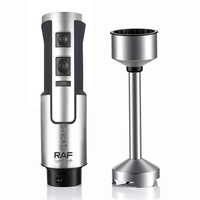 Mixeur plongeant à vitesse variable RAF R.3113 400W, 4 lames, 28000 tr/min, lames plaquées cuivre, joint métallique pour la préparation et le mixage en cuisine domestique