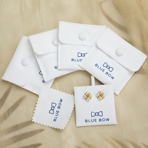 Custom Logo New Design Luxury Microfiber Package Bag <strong>for</strong> Rings Earrings Necklace Round Gift Jewelry Pouch - Product Image 3