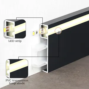 New Design Factory Price LED Inserted Aluminum Skirting Board Bunnings for Mobile Home
