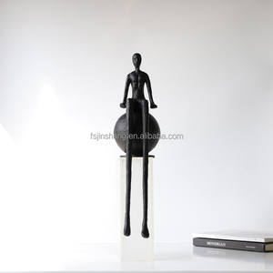 JINS <span class=keywords><strong>Simple</strong></span> Abstracto Piernas Largas Escultura Piso Ornamento Figura para Hotel Vestíbulo Entrada Tienda Ventas Oficina Decoración de Bienvenida - Product Image 2