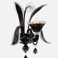 Lustre en verre soufflé à la main de style Murano, luminaire suspendu décoratif en verre artistique pour salle à manger de villa