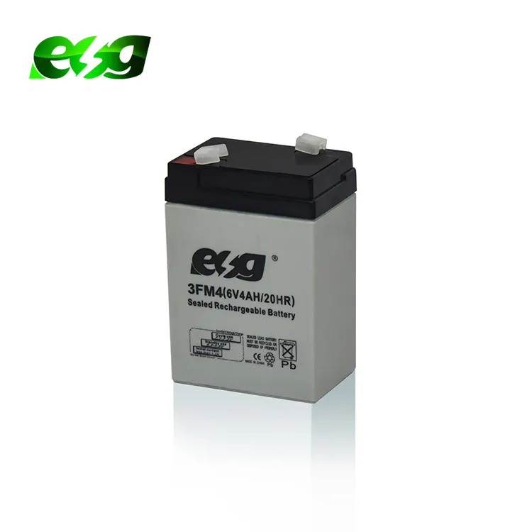Fabricante de ESG MF UPS AGM 6 V 4AH 6 Volt 4.5AH Batería de plomo ácido recargable de almacenamiento doméstico