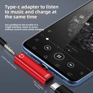 <span class=keywords><strong>Adaptador</strong></span> <span class=keywords><strong>USB</strong></span> Tipo C para Teléfonos Xiaomi y Huawei, <span class=keywords><strong>Adaptador</strong></span> en Forma de T Tipo C a Conector para Auriculares de 3.5mm + Conector de Carga Tipo C - Product Image 6