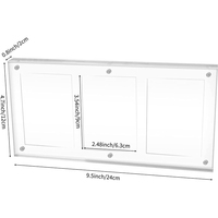 Cadre d'affichage de cartes TCG en acrylique 35PT à 3 emplacements, personnalisé en gros, magnétique UV, pour cartes Pokémon classées, bureau moderne, écologique