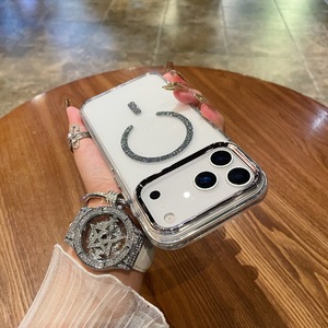 Новый чехол для телефона с термотрансферной печатью, блестками и магнитной адсорбцией для 17Promax, прозрачный, для <span class=keywords><strong>iPhone</strong></span> 16, Golden Shield 11 - Product Image 3