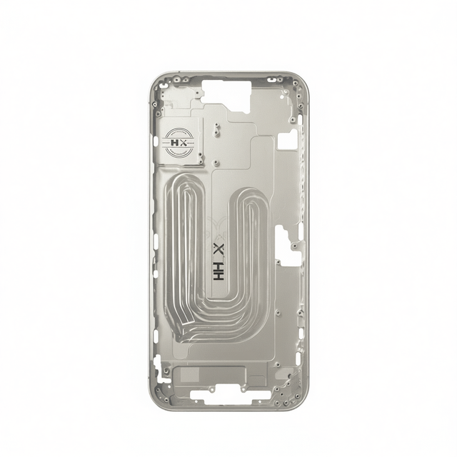 New White Intermediate Housing Chassis for iPhone 16 Plus Mobile Phone Motherboard Accessory