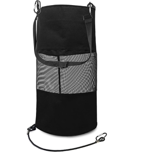 Poubelle de bateau en polyester 600D durable avec cordon de serrage, sac à déchets de bateau en maille à boucle moyenne et porte-clés flottant, fabrication OEM - Product Image 1