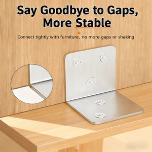 Support d'angle en acier inoxydable Construction Utilisation épaissie à 90 degrés Connecteur standard de surface brossée simple face Marque Haofeng - Product Image 3