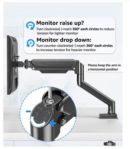 ขาตั้งจอคู่ รองรับจอขนาด 13-27 นิ้ว รับน้ำหนักได้ 2-12 กก. สำหรับจอ 2 จอ - Product Image 6
