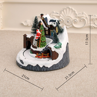 Sortierte 3D Mini-Rentier-Figuren Cartoon Weihnachts-Feiertagsstatuen Ornamente für Feengarten Kunstharz-Handwerk