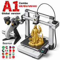Imprimante 3D A1 Combo UK EU avec calibrage automatique et caméra IA pour l'éducation, l'atelier et la prototypage multi-matériaux