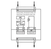 Medidor de Voltaje Eléctrico Inteligente Programable Bidireccional de Corriente Alterna, Modbus, Splitcore, 230v, Rs485, Lora