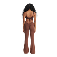 Pantalon de yoga évasé taille haute amincissant, coupe bootcut, extensible, effet ventre plat, confortable, pour le fitness, le yoga, la gym et le quotidien